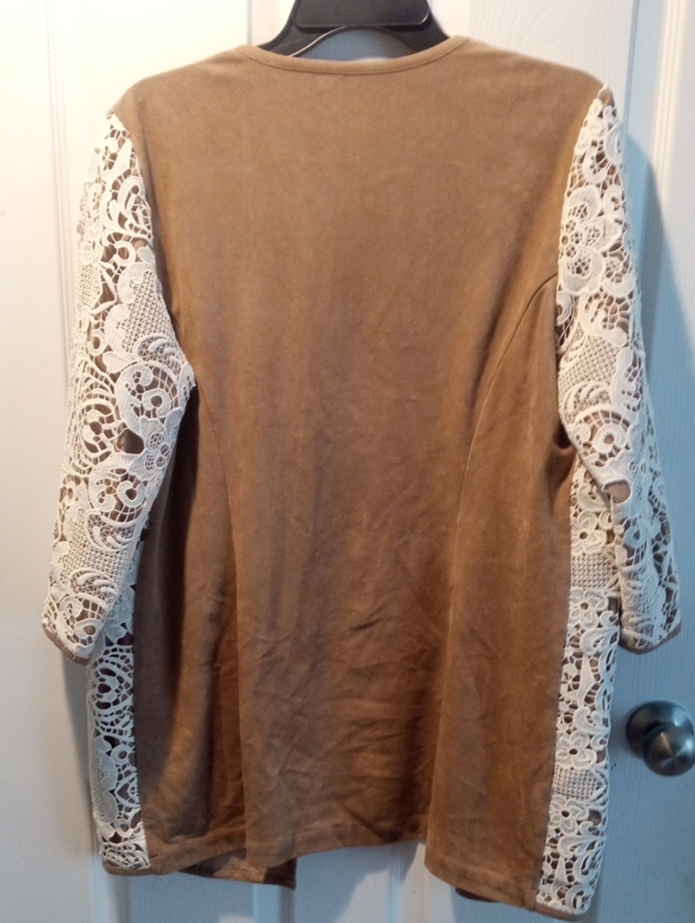 CHICO'S LACE & FAUX SUEDE DUSTER - Picture 11 of 12